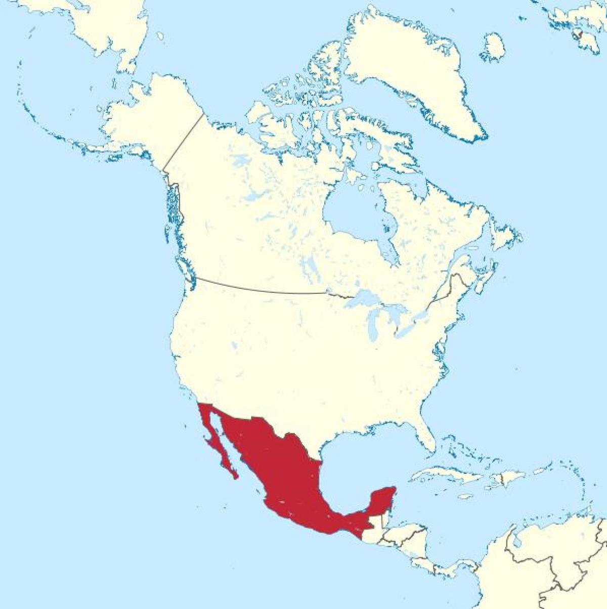 México e américa do mapa