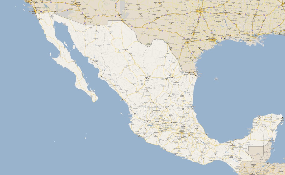 mapa do México estádio