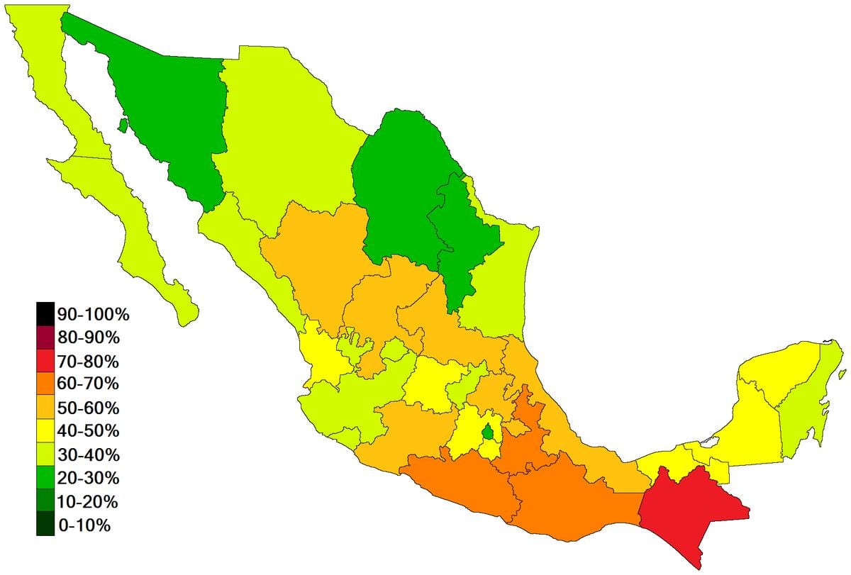 mapa de pobreza México