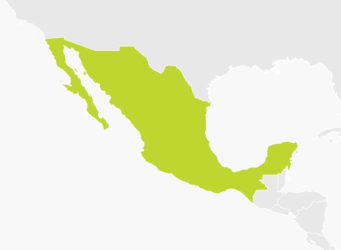 mapa do México png