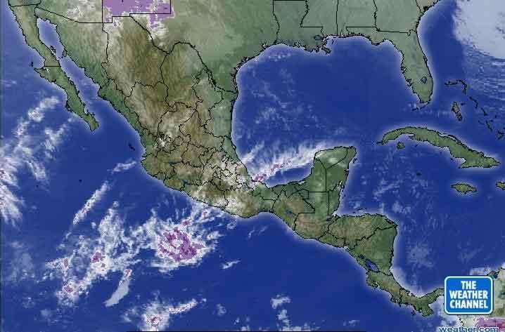 satélite meteorológico mapa do México