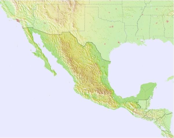 mapa de previsão do México