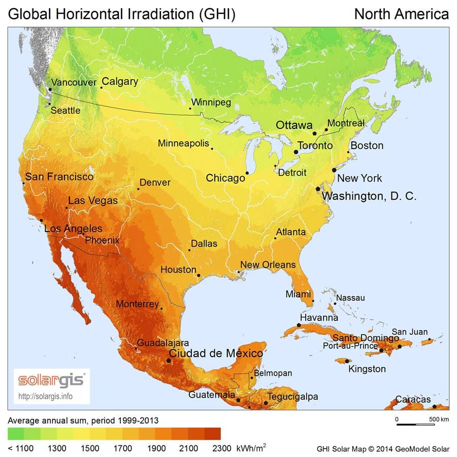 mapa do México sol