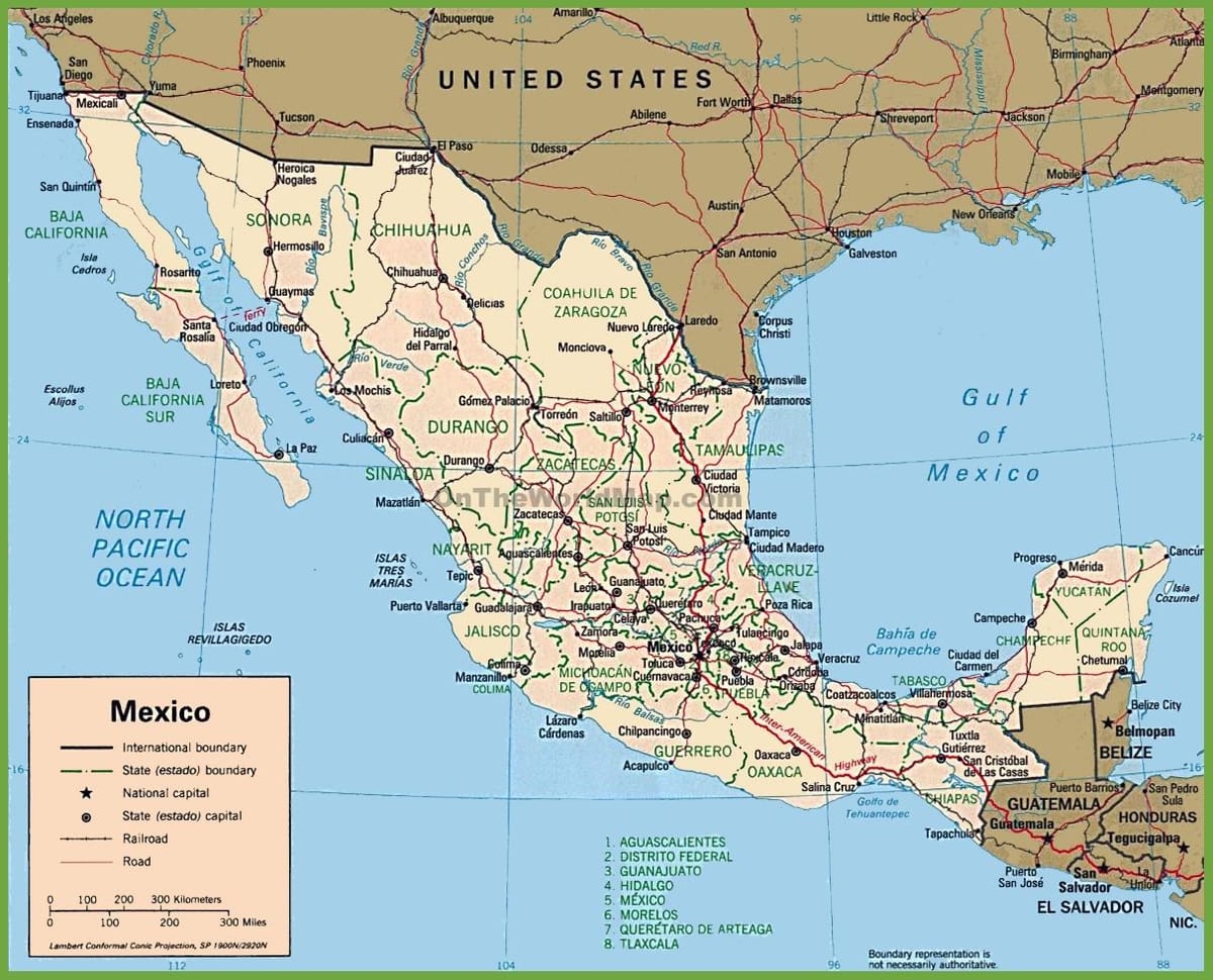 México no mapa
