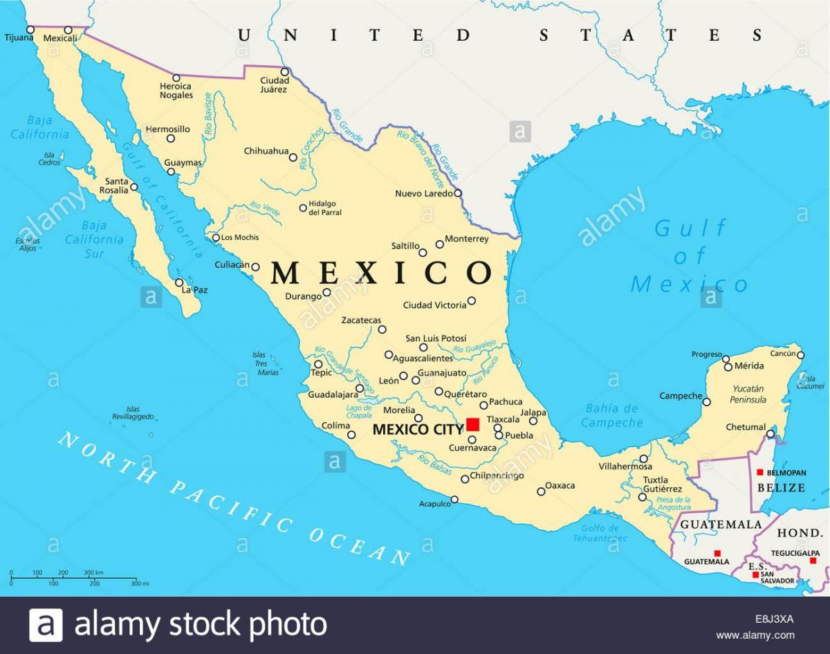 México mapa de cidades