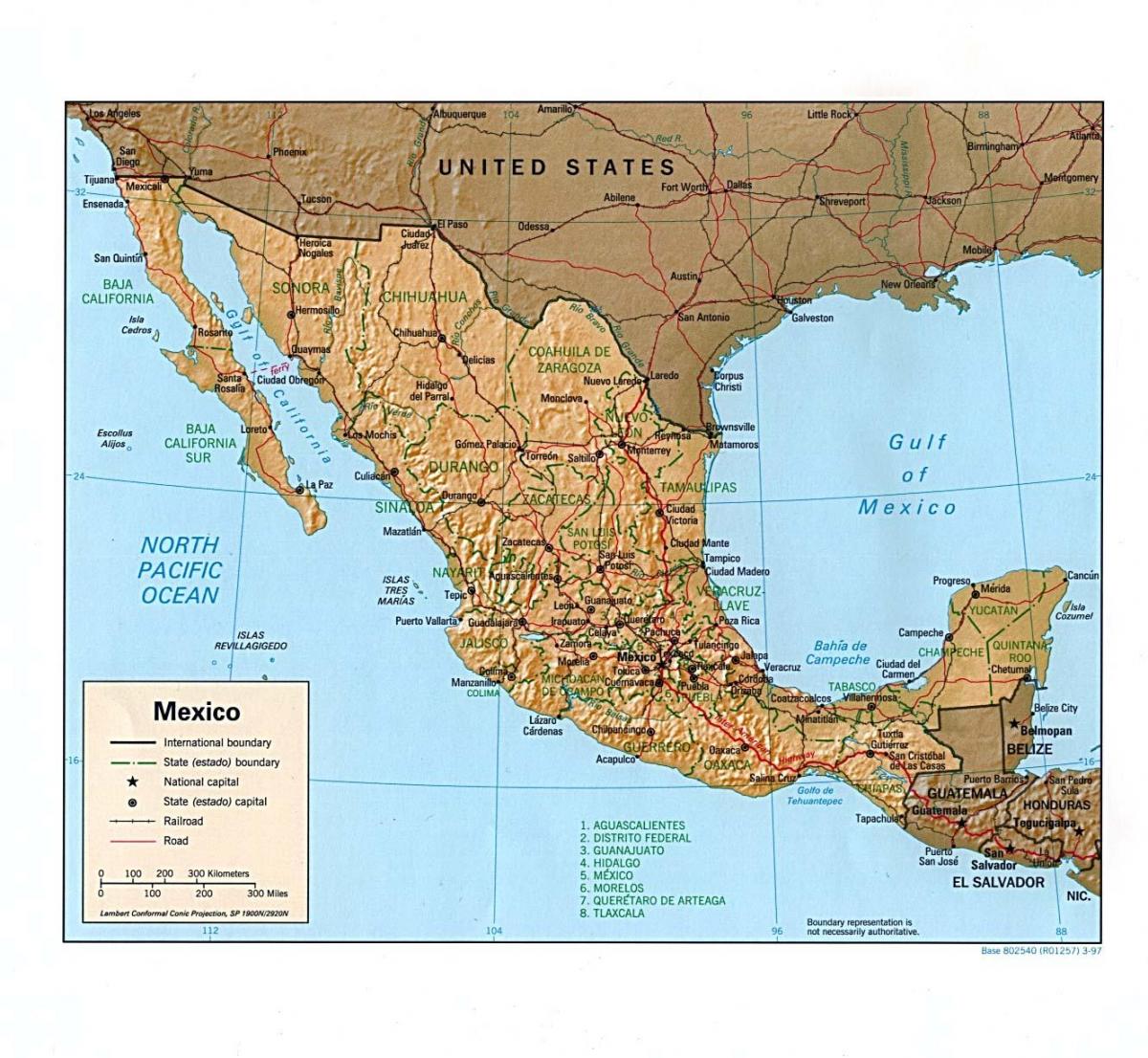 México mapa original