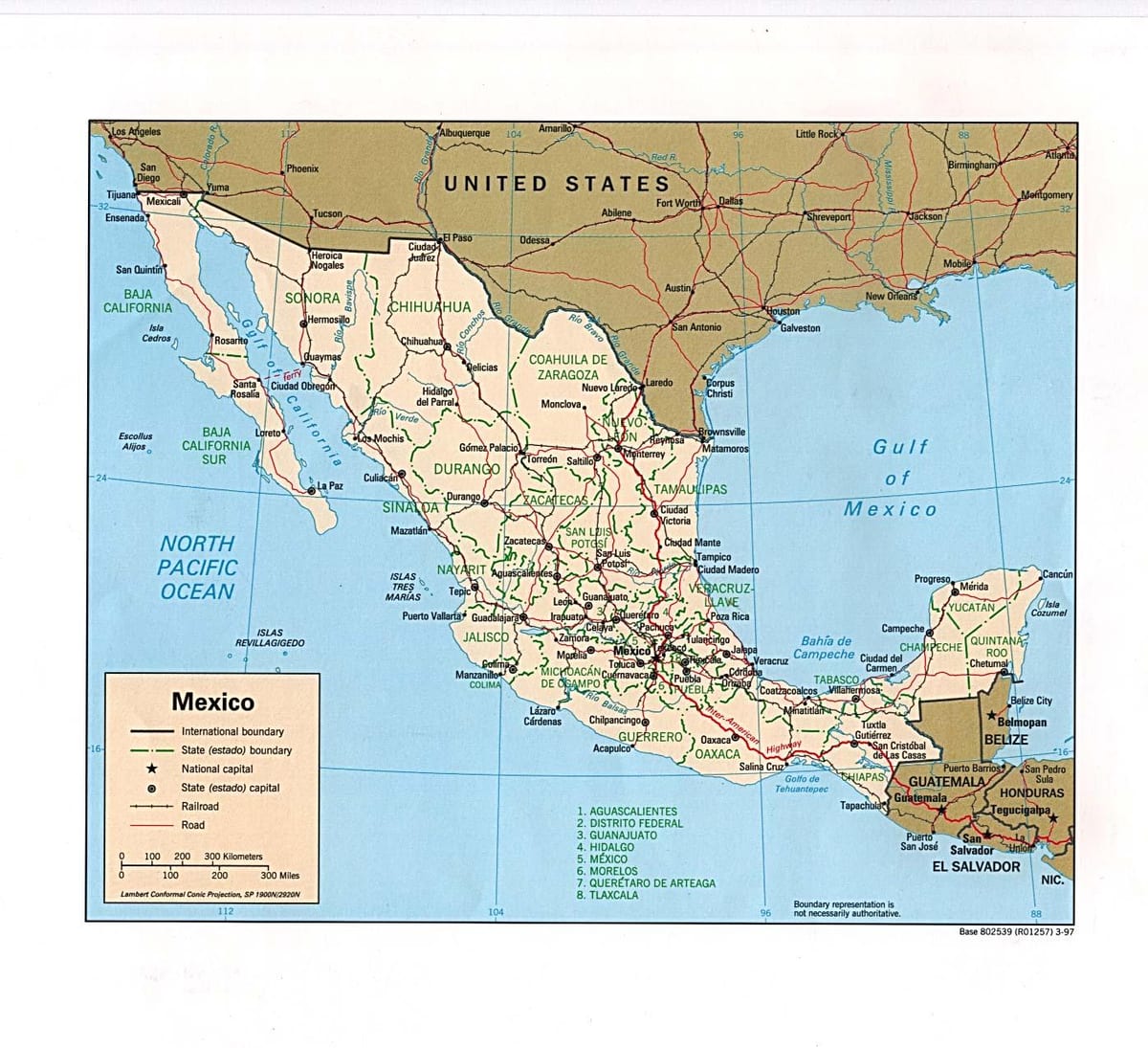 mapeamento do México