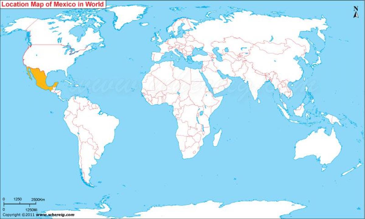 México mapa de localização