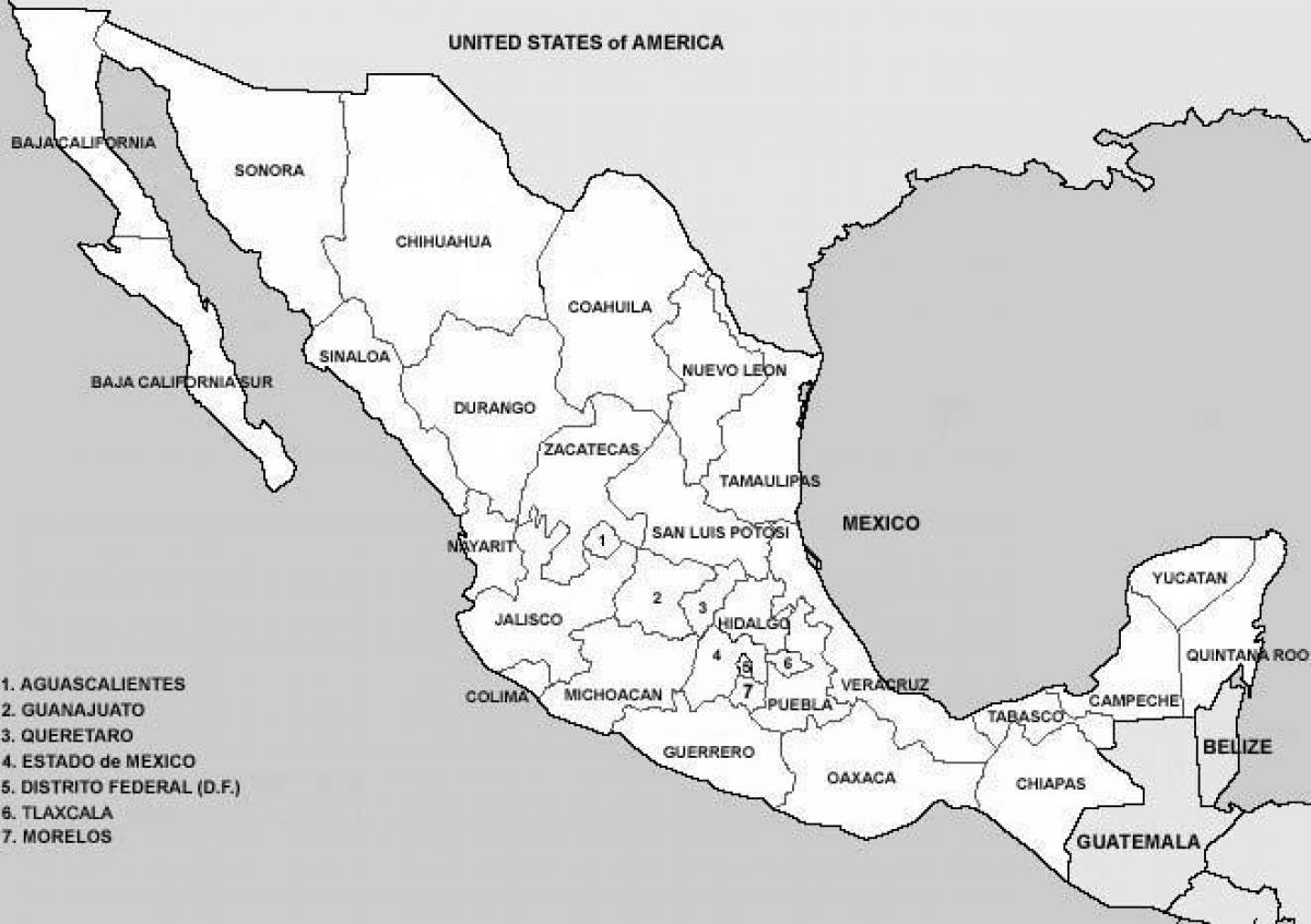 mapa do México municípios