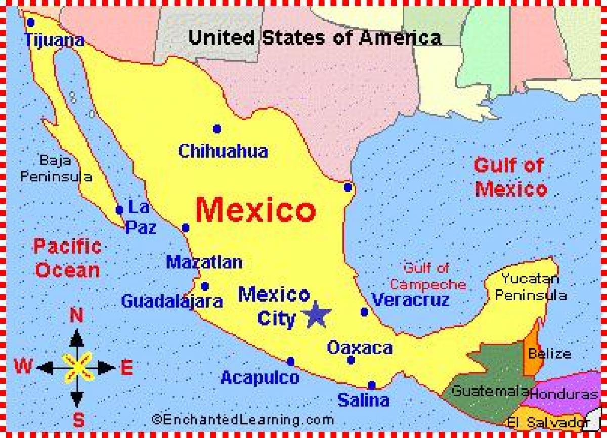 um mapa do México