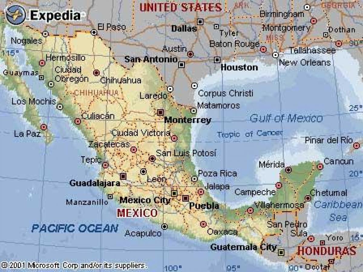 mexicano pirâmides mapa