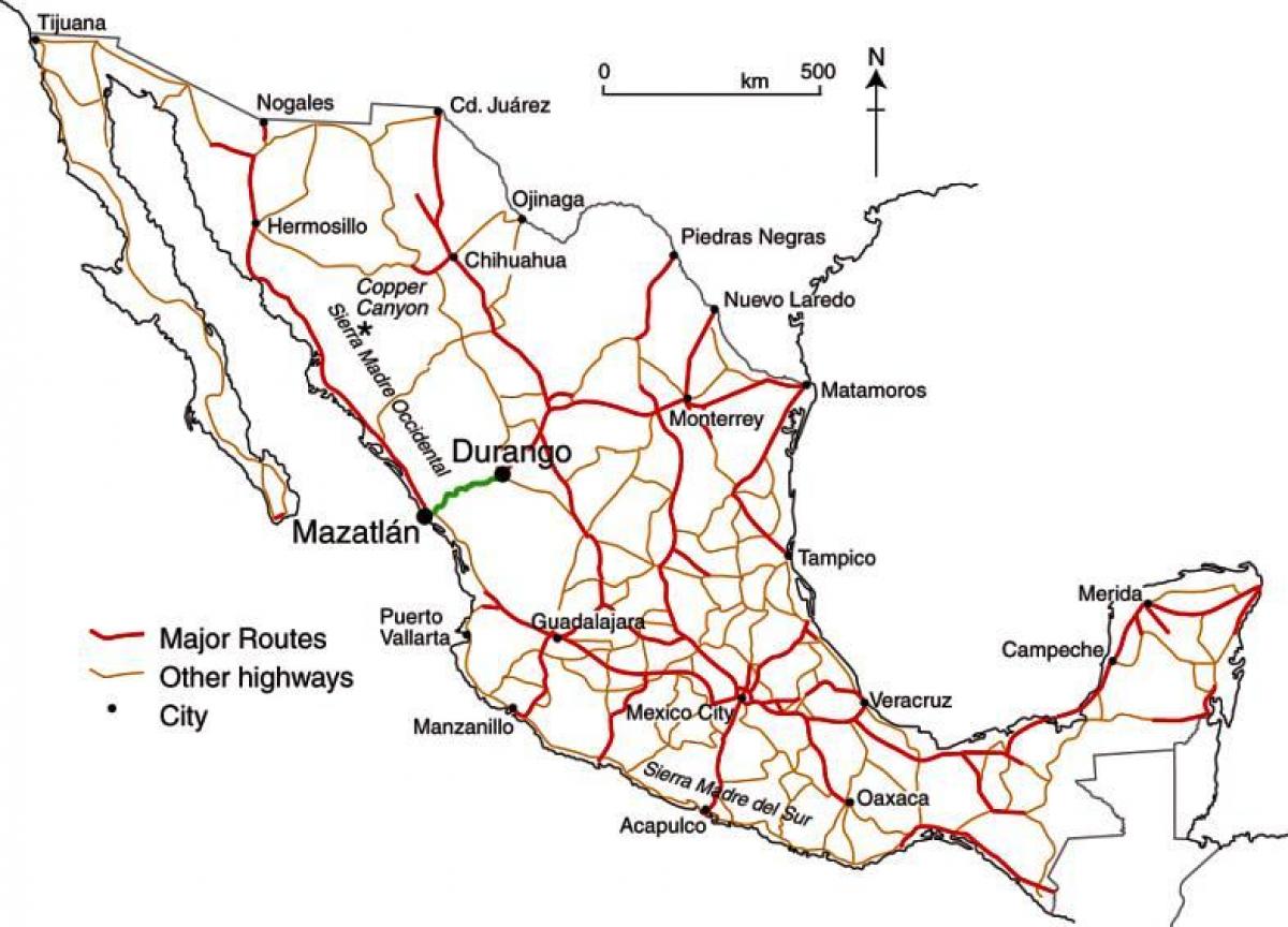mexicano de portagens mapa