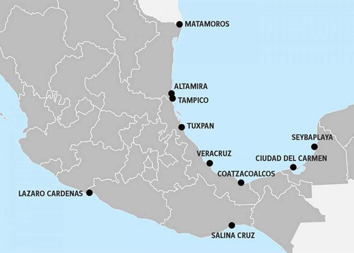 mapa do México portas
