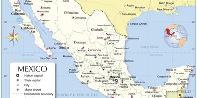 Fronteira México mapa
