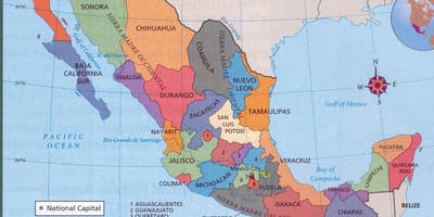 Asteca mapa do México