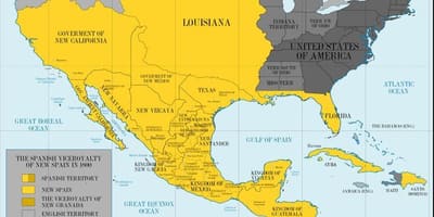Mapa do México 1800