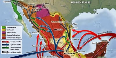 Droga mexicanos guerra mapa