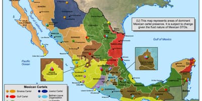 Cartel mexicano mapa