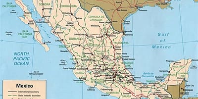 Mapa do México cidades resort