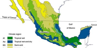 Clima mapa do México