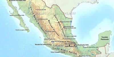 Mapa do México deserto