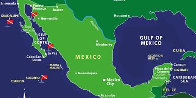 Mapa do México, ilhas