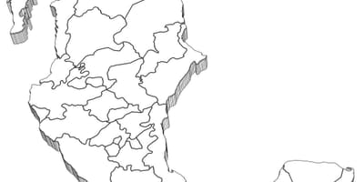 Mapa 3d do México
