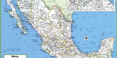 Mapa das cidades do México