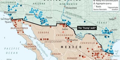 Mapa do México parede
