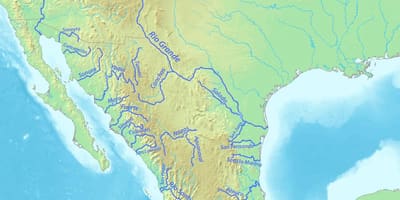 Mapa de rios no México