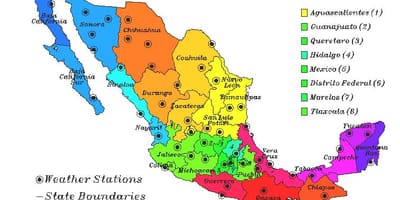 Mapa do tempo de México