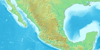 Mapa do México terreno