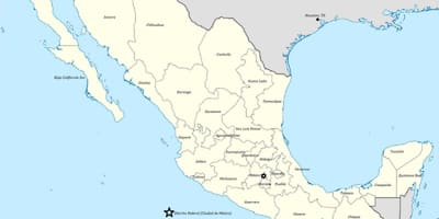 Mapa do México por estado