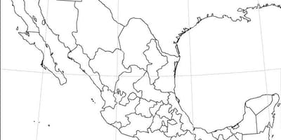 México mapa em branco