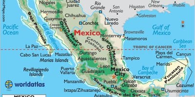 México montanhas mapa