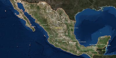 Mapa de satélite do México
