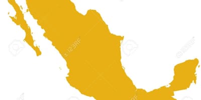 Mapa do México silhueta