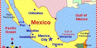 Um mapa do México