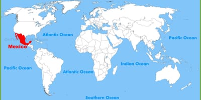 Mapa do mundo do México