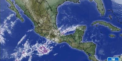 Satélite meteorológico mapa do México
