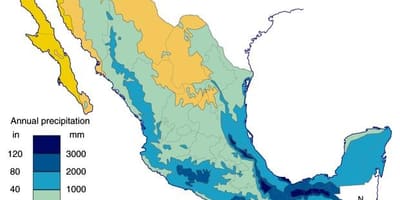 Mapa do México precipitação