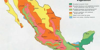 Mapa do México, natual de recursos