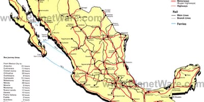 Estrada mapa do México