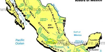Mapa do México serras