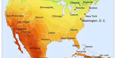 Mapa do México sol