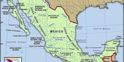México mapa para crianças