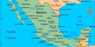 Mapa de resorts no México