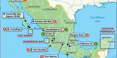 México mapa resorts