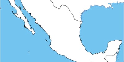 Em branco o México mapa