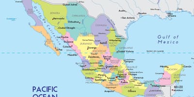 Mapa político do México